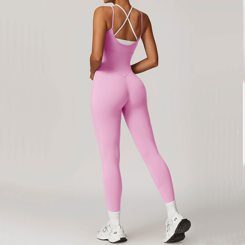 Crossfit Workout With Equipment - Kleurblok Jumpsuit Gym Set Dames Yoga