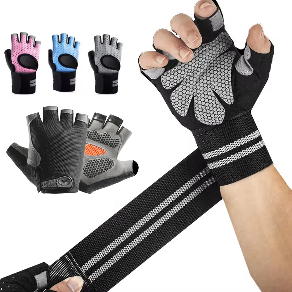 Crossfit Workout Gear - 1 paar halve vinger gym fitnesshandschoenen
