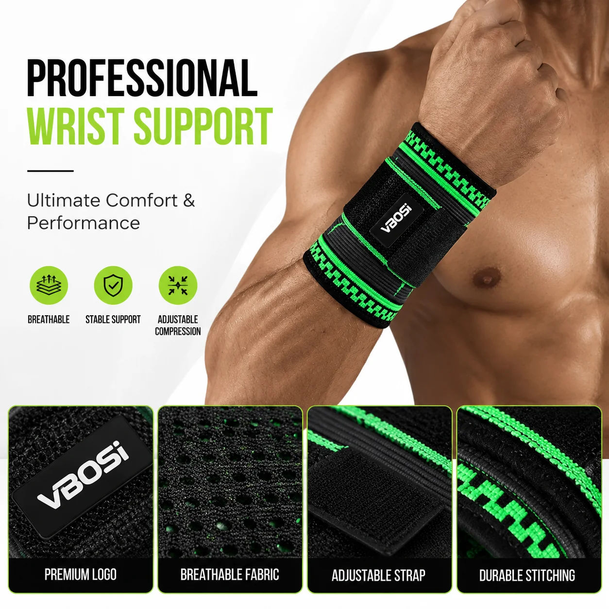 VBOSI Verstelbare Polsbandages - Crossfit Workout Gear recensie en prijs